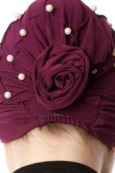 Yaren - Turbante Crepe Chiffon Prugna - Sehr-i Sal