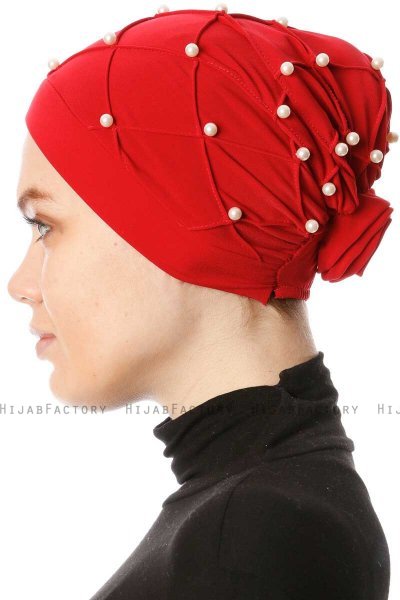 Yaren - Turbante Crepe Chiffon Rosso - Sehr-i Sal