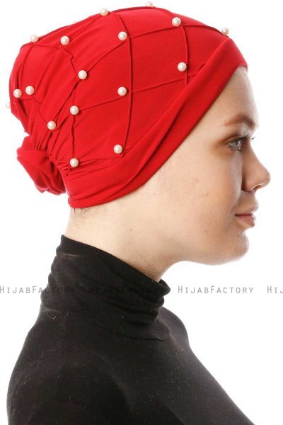 Yaren - Turbante Crepe Chiffon Rosso - Sehr-i Sal
