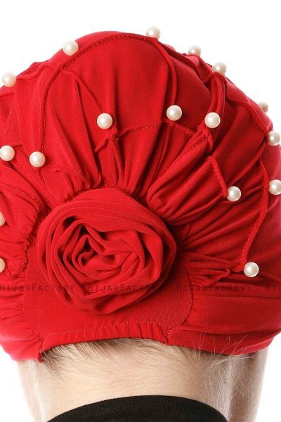 Yaren - Turbante Crepe Chiffon Rosso - Sehr-i Sal