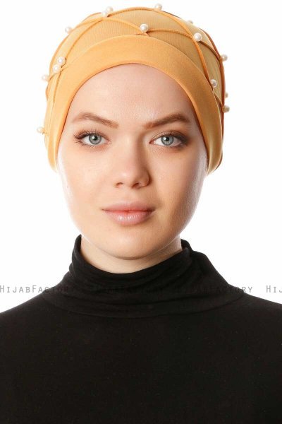 Yaren - Turbante Crepe Chiffon Mostarda - Sehr-i Sal