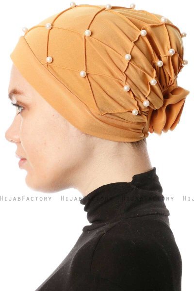 Yaren - Turbante Crepe Chiffon Mostarda - Sehr-i Sal
