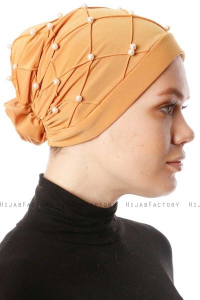 Yaren - Turbante Crepe Chiffon Mostarda - Sehr-i Sal