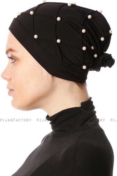 Yaren - Turbante Crepe Chiffon Nero - Sehr-i Sal
