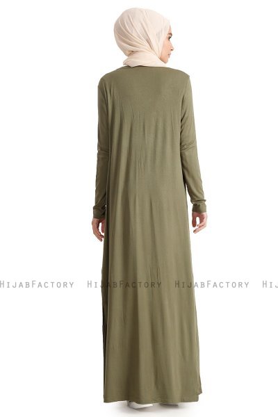Yasmin - Cardigan Lungo Khaki