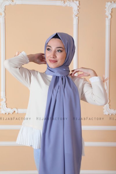 Zahra - Hijab Denim In Crêpe - Mirach