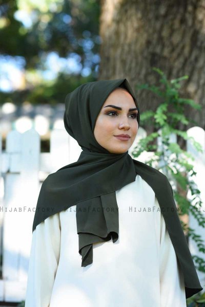 Zahra - Hijab Cachi Scuro In Crêpe - Mirach