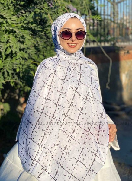 Zakiyah - Hijab Di Cotone Fantasia Bianca