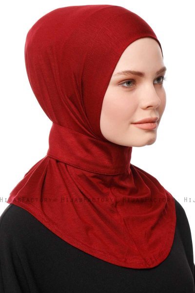 Zeliha - Hijab Pratico Viscosa Bordò