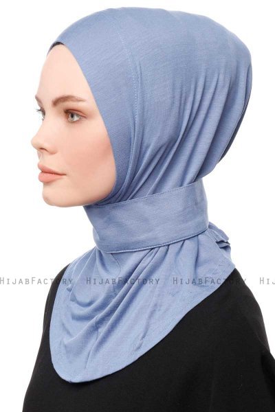 Zeliha - Hijab Pratico Viscosa Indigo