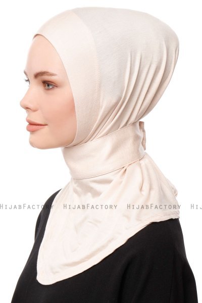 Zeliha - Hijab Pratico Viscosa Beige Chiaro