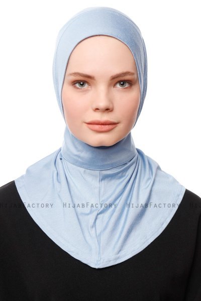 Zeliha - Hijab Pratico Viscosa Azzurro