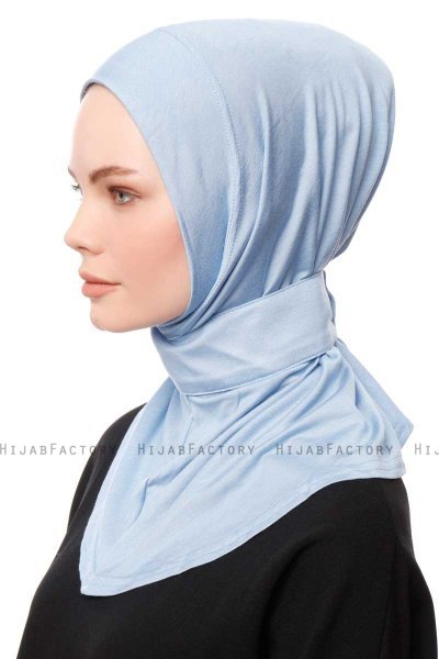 Zeliha - Hijab Pratico Viscosa Azzurro