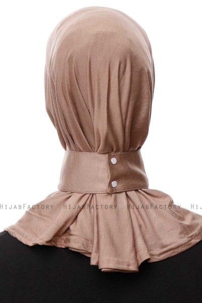 Zeliha - Hijab Pratico Viscosa Taupe Scuro
