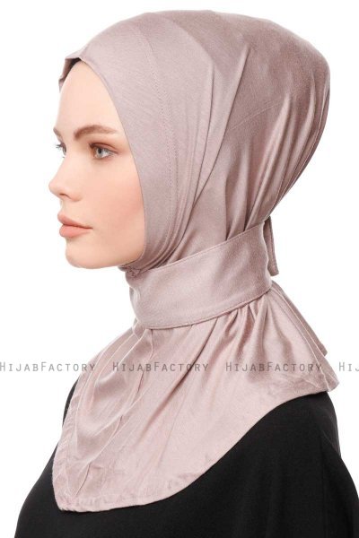 Zeliha - Hijab Pratico Viscosa Grigio Pietra