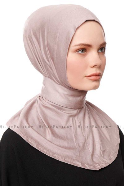 Zeliha - Hijab Pratico Viscosa Grigio Pietra