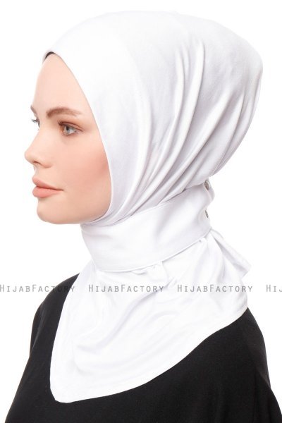 Zeliha - Hijab Pratico Viscosa Bianca