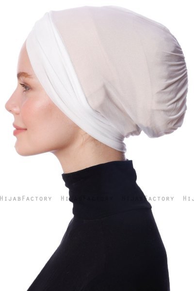 Zeynep - Bonnet Parizien Creme - Ecardin