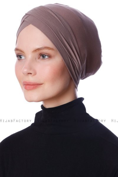 Zeynep - Bonnet Parizien Taupe Scuro - Ecardin
