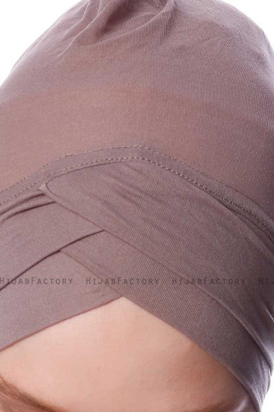 Zeynep - Bonnet Parizien Taupe Scuro - Ecardin