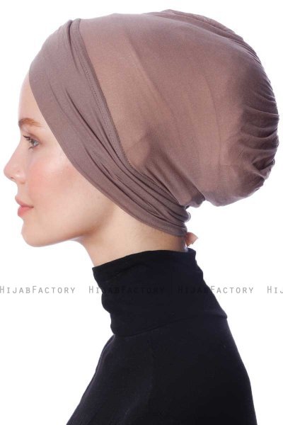 Zeynep - Bonnet Parizien Taupe Scuro - Ecardin